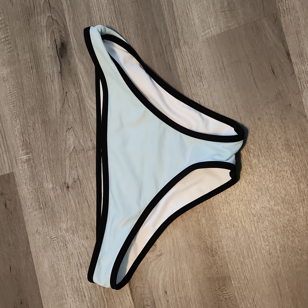 Blue and black bathingsuit bottom